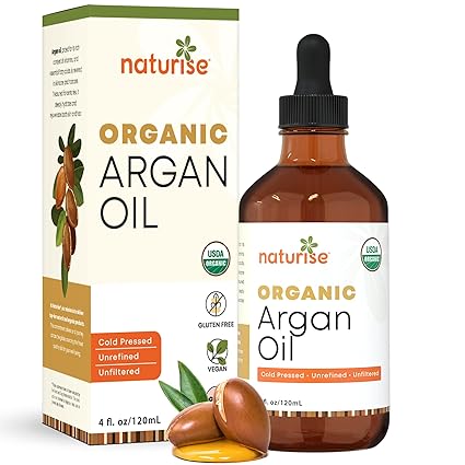 Organic Argan Oil - Organic Argan Oil Cold Pressed Argan Oil of Morocco - Vegan Non-GMO Gluten Free Argan Oil for Hair Growth and Skin Moisture - 100% Pure Moroccan Oil Hair Oil (2 FL. OZ.)