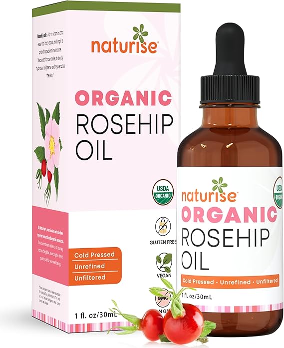 Organic Rosehip Oil for Face - Organic Cold Pressed Rose Hip Oil for Skin and Body Care - Vegan Non-GMO Gua Sha Oil - Rosa Mosqueta Oil, Rosehip Seed Facial Oil for Gua Sha Massage (1 FL. OZ.)