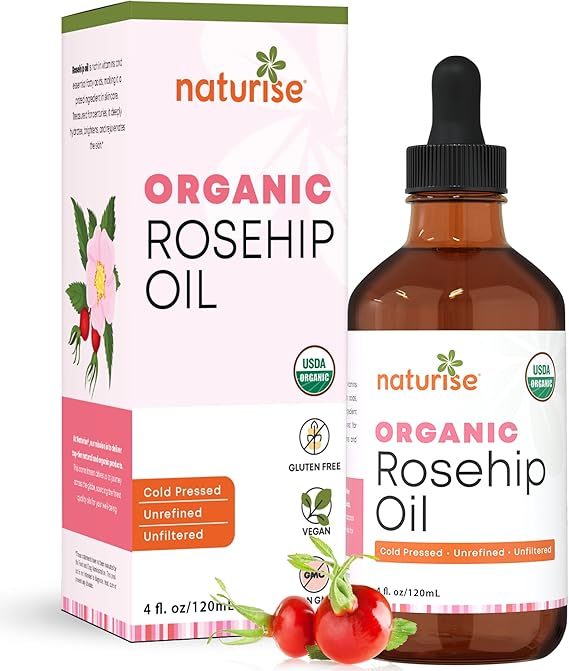 Organic Rosehip Oil for Face - Organic Cold Pressed Rose Hip Oil for Skin and Body Care - Vegan Non-GMO Gua Sha Oil - Rosa Mosqueta Oil, Rosehip Seed Facial Oil for Gua Sha Massage (1 FL. OZ.)